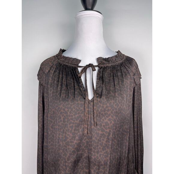 GAP Small Long Sleeve Animal Print Blouse - Picture 2 of 9